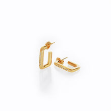 Geometric Rhinestone Drop Earrings