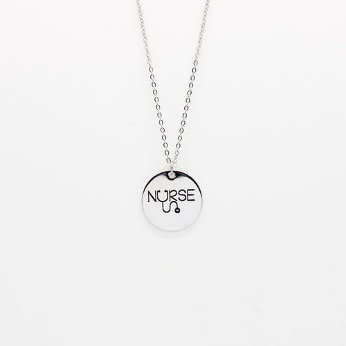 Engraved Nurse Stethoscope Necklace