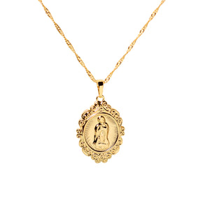 18K Gold Plated Virgin Mary Necklace
