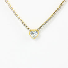 Amelia - Heart Rhinestone Necklace