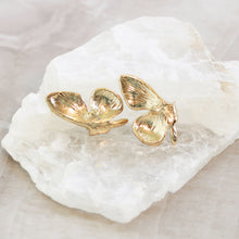 Colorful Crystal Butterfly Stud Earrings – Gold or Black Finish