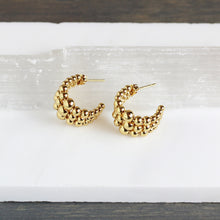 Gold Bead Hoop Earrings