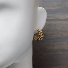 Gold Bead Hoop Earrings
