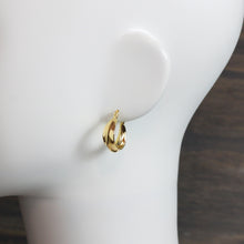 Sculpted Gold Hoop Earrings Stainless Steel