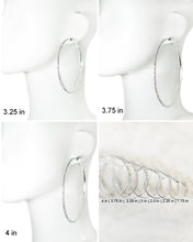 Silver Rhinestone Hoop Earrings