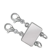 Necklace layering clasp connecting multiple necklaces for a stacked look silver option