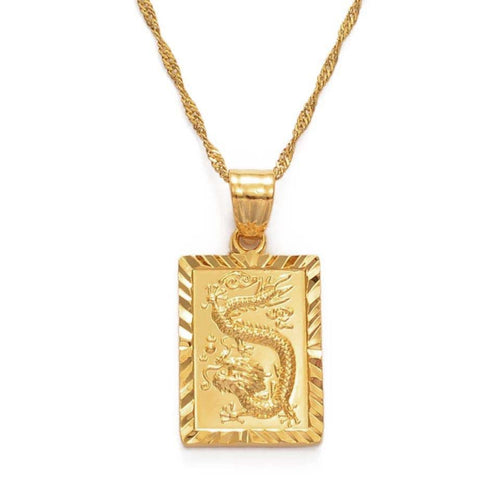 18K Gold Plated Dragon Necklace