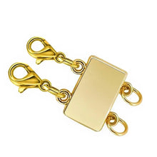 Gold necklace layering clasp for stacking multiple necklaces