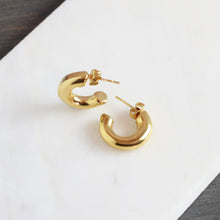 Mini Hoop Stud Earrings Stainless Steel