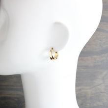 Wave Sculpted Hoop Earrings Stainless Steel