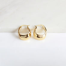 Wave Sculpted Hoop Earrings Stainless Steel
