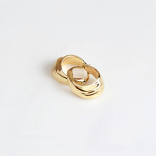 Wave Sculpted Hoop Earrings Stainless Steel