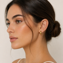 Mini Hoop Stud Earrings Stainless Steel