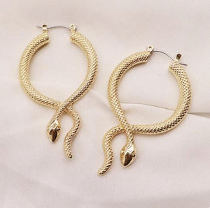 Snake Hoop Earrings