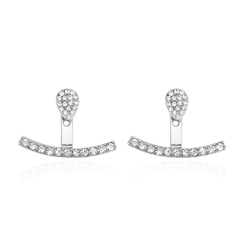 Crystal Jacket Earrings - Left Arrow