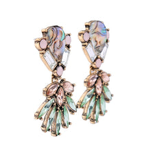 Pink Mint Rhinestone Earrings
