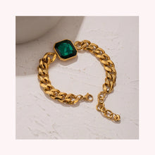 Emerald Gold Chunky Bracelet
