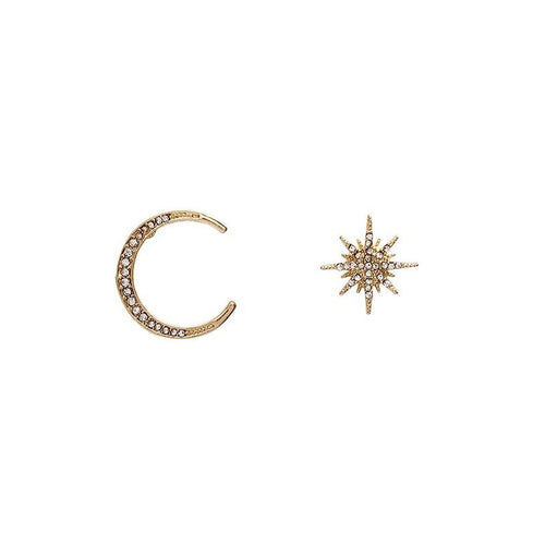 Moon Star Rhinestone Earrings
