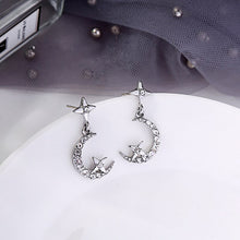 Crescent Moon Rhinestone Earrings