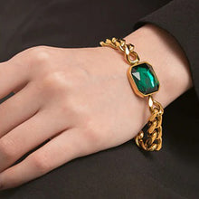 Emerald Gold Chunky Bracelet