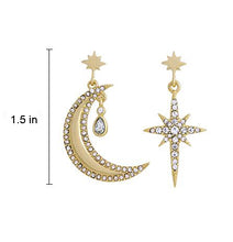 Moon Star Dangle Earrings