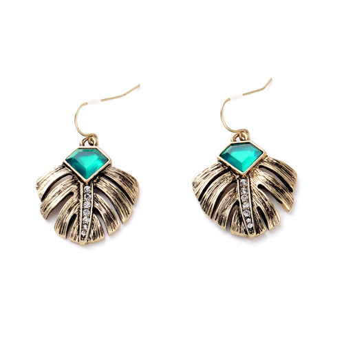 Tropical Monstera Leaf Earrings