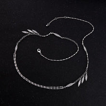 Boho Leaf Silver Necklace