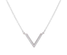 Crystal V Necklace - Left Arrow