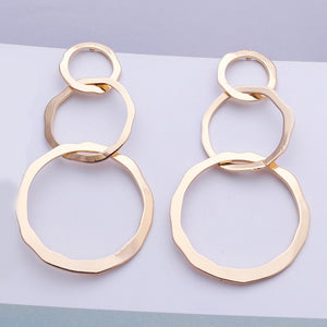 Round Hollow Statement Earrings
