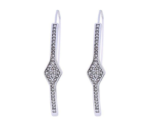 Geometric Bar Rhinestone Earrings