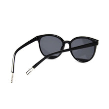 Black Oval Cat Eye Sunglasses