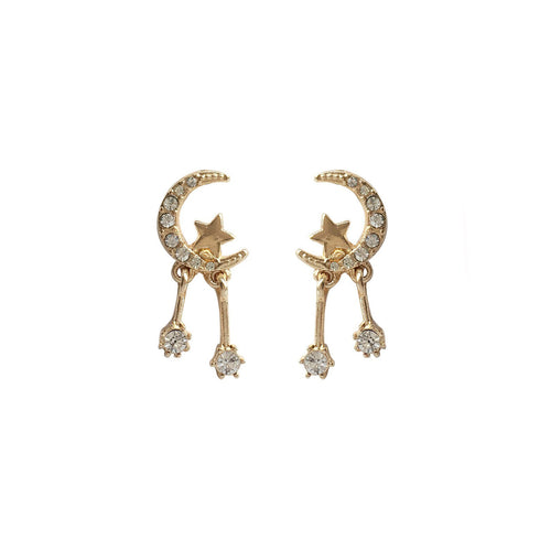 Moon Star Tassel Earrings