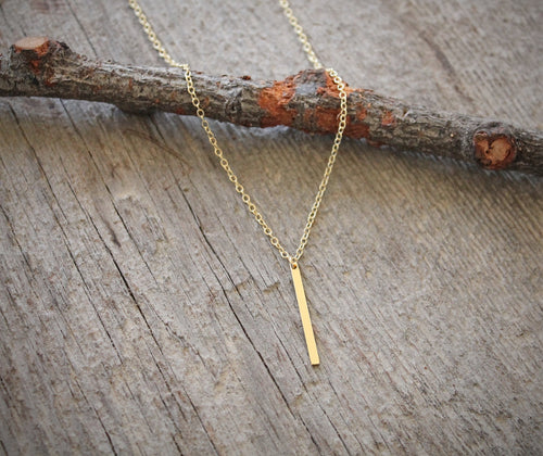 Bar Necklace - Left Arrow