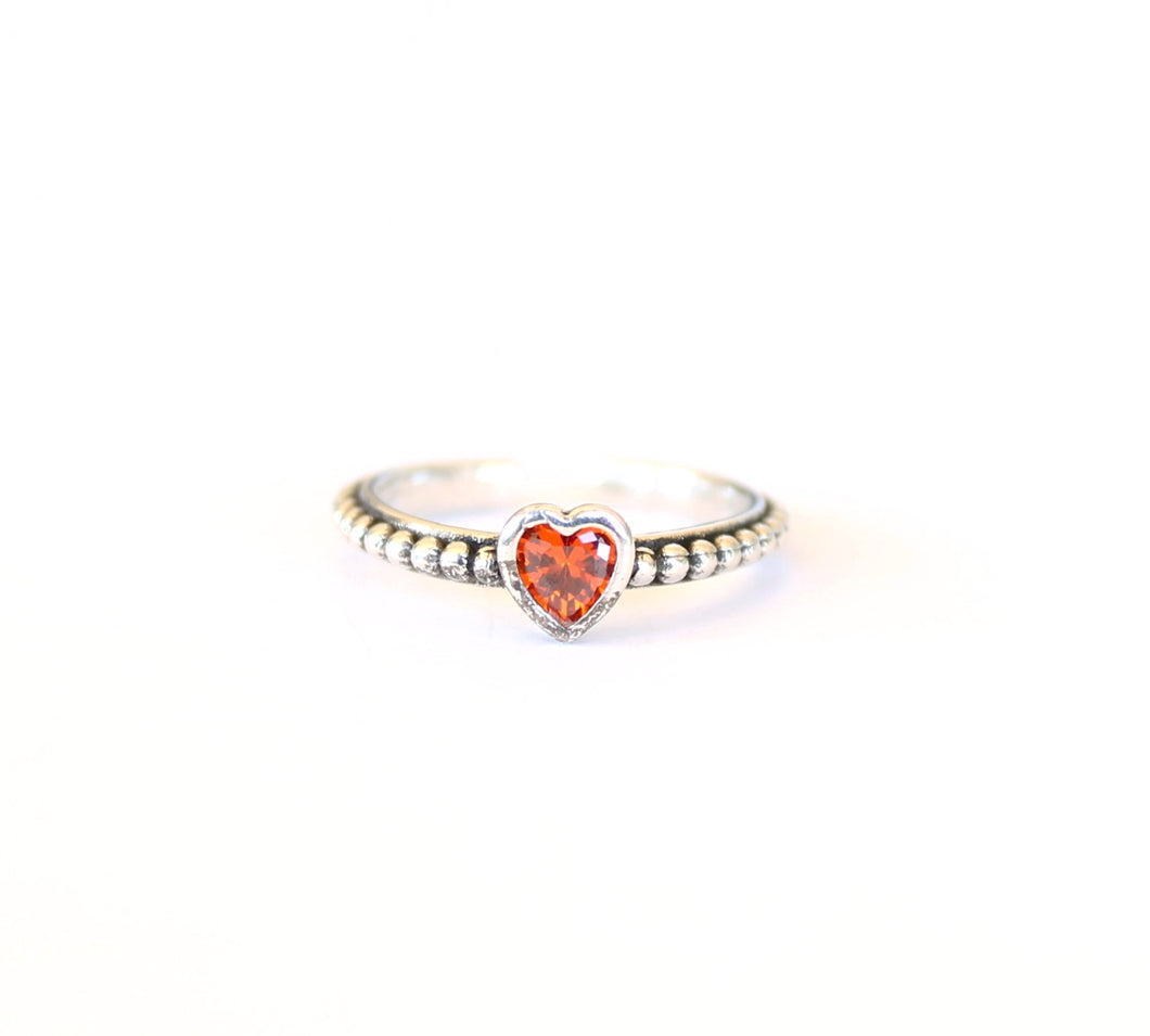 925 Sterling Silver CZ Heart Ring Sterling