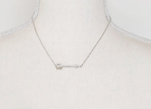 Crystal Arrow Necklace - Left Arrow