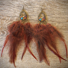 Bohemian Filigree Feather Earrings