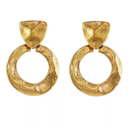 Hammered Geometric Earrings