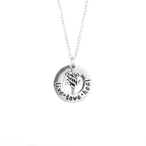 Engraved Nurse RN Necklace