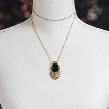 Art Deco Style Black and Gold Neckleace