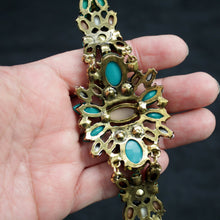 Gold Link Turquoise Bracelet