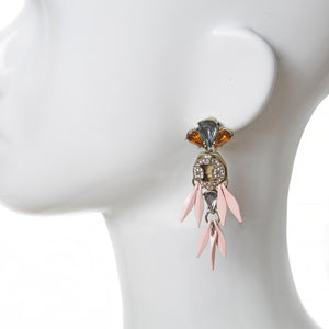 Vintage Pink Chandelier Earrings