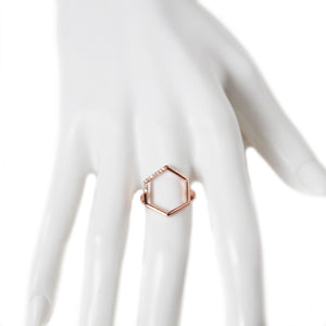 Geometric Rose Gold Ring