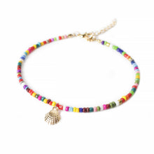 Shell Multi Color Beaded Anklet