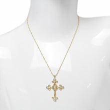 18K Gold Plated Filigree Cross Necklace