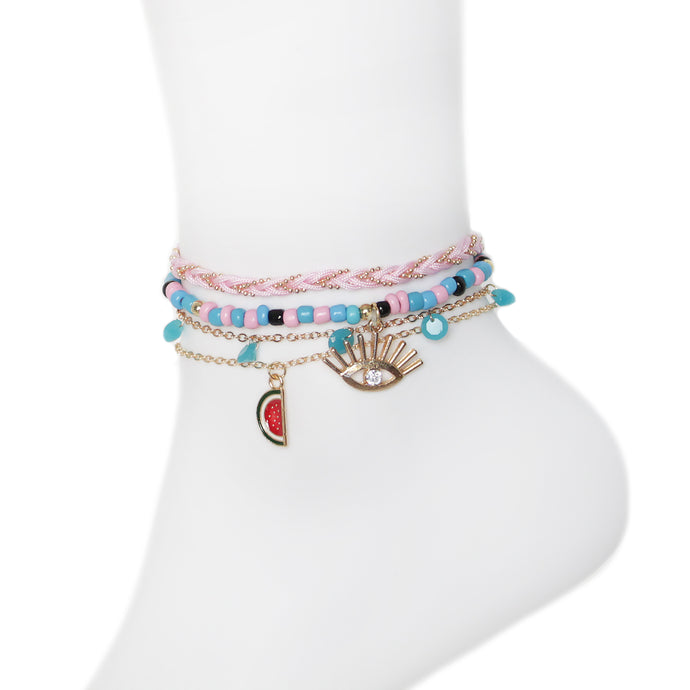 Evil Eye Anklet Set