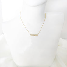 Engraved Love and Arrow Bar Necklace