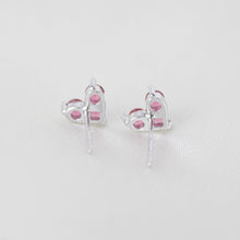 925 Sterling Silver CZ Mini Heart Earrings