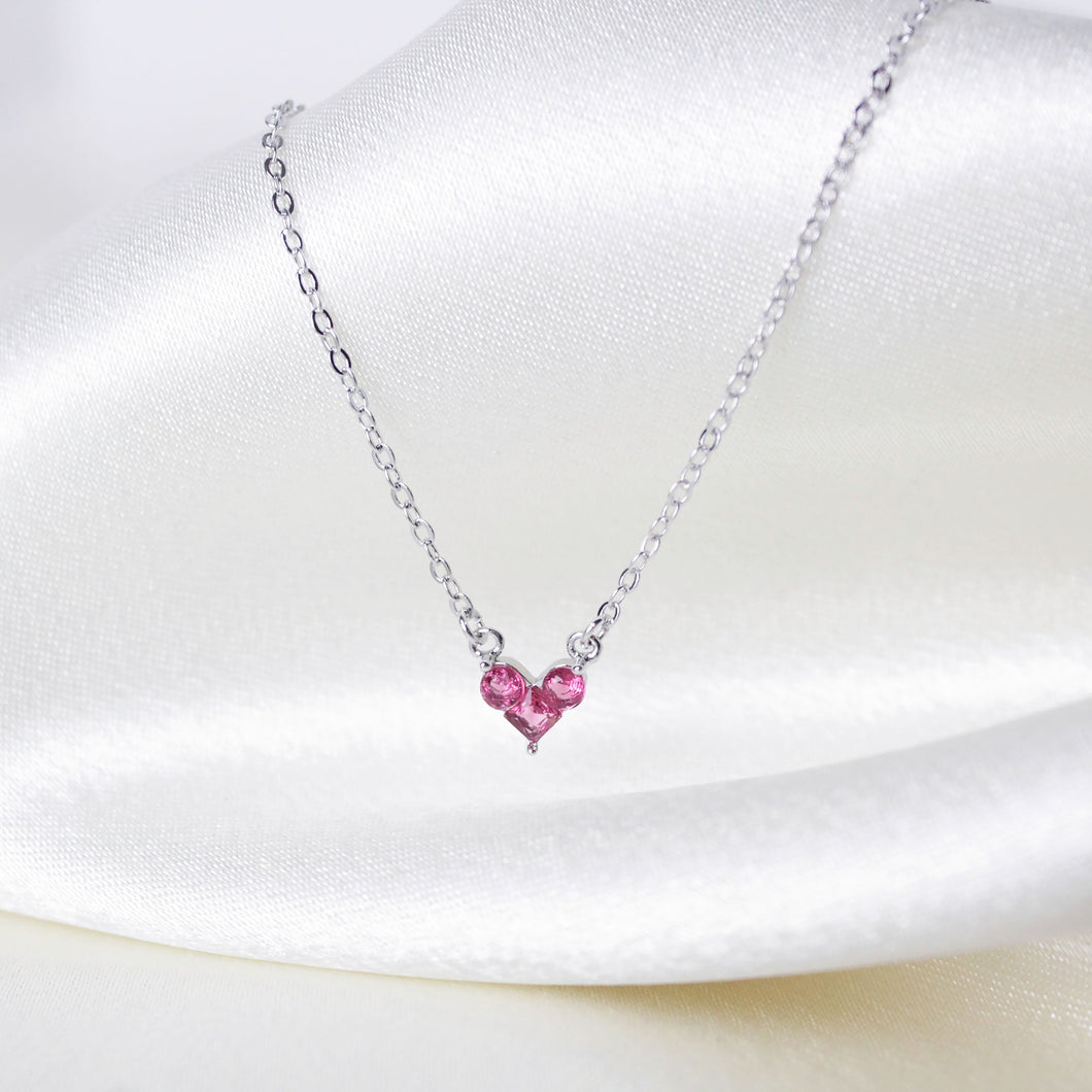 Mini Pink Heart Necklace