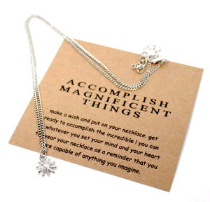 "Accomplish Magnificent Things" Necklace - Left Arrow