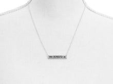 Engraved She Persisted Bar Necklace